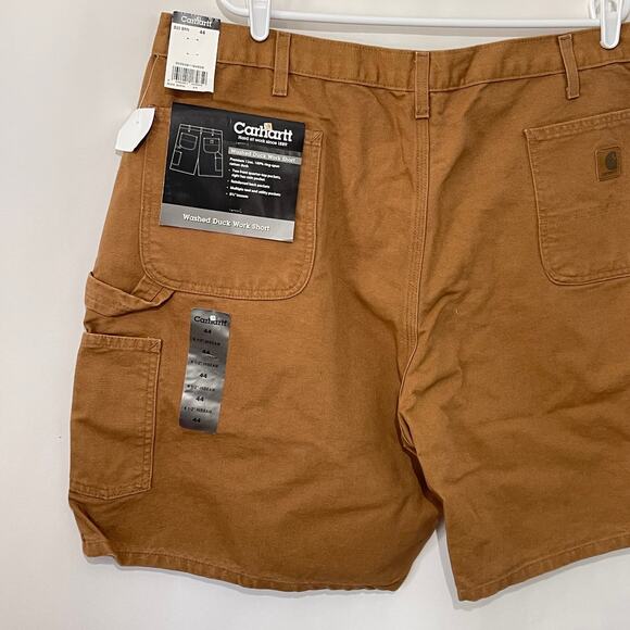 Carhartt Canvas Work Shorts Mens 44 Brown 8.5" Inseam Cargo Pockets NWT - Picture 6 of 8
